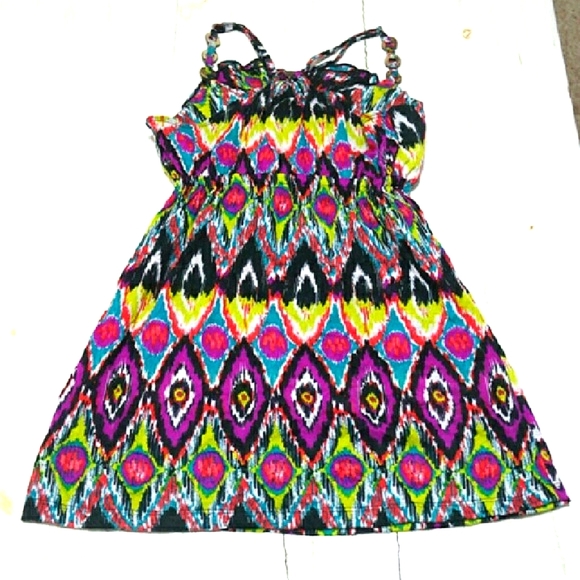 NWOT Colorful Tribal Azteca boho style tank top - Picture 2 of 4